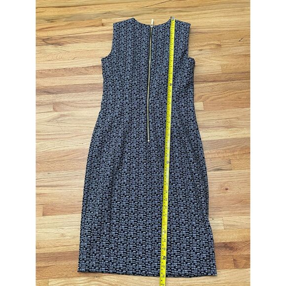 Calvin Klein Scuba Crepe Women's Dress Sheath Knee Length Sleeveless 6 Black - Picture 3 of 7